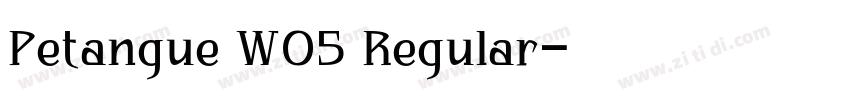 Petangue W05 Regular字体转换